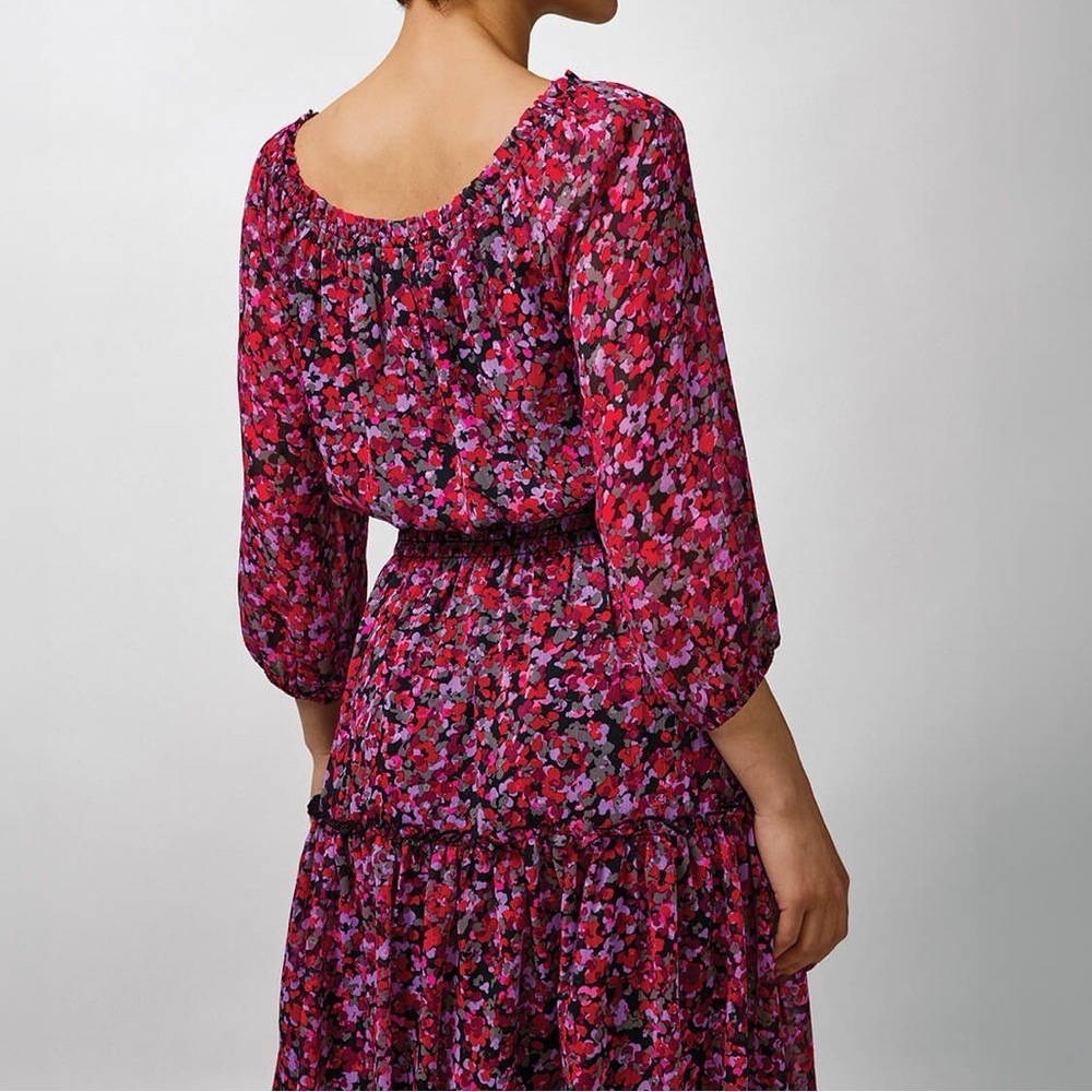 Moody Abstract Printed Dress - Picture 3 of 9